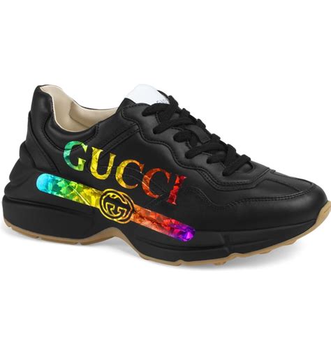 gucci rainbow shoes price|Gucci rhyton sneakers outfit.